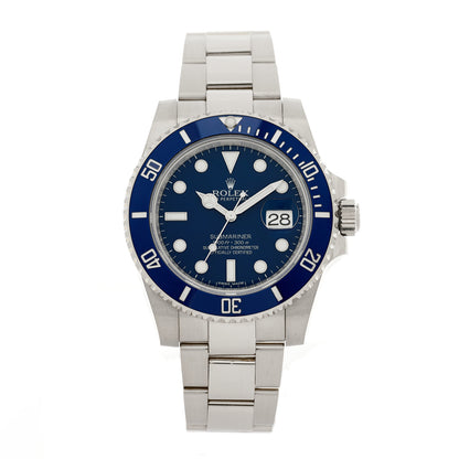 Rolex 18K White Gold 40mm Oyster Perpetual Submariner Smurf Watch Royal Blue 116619LB 1 of 5