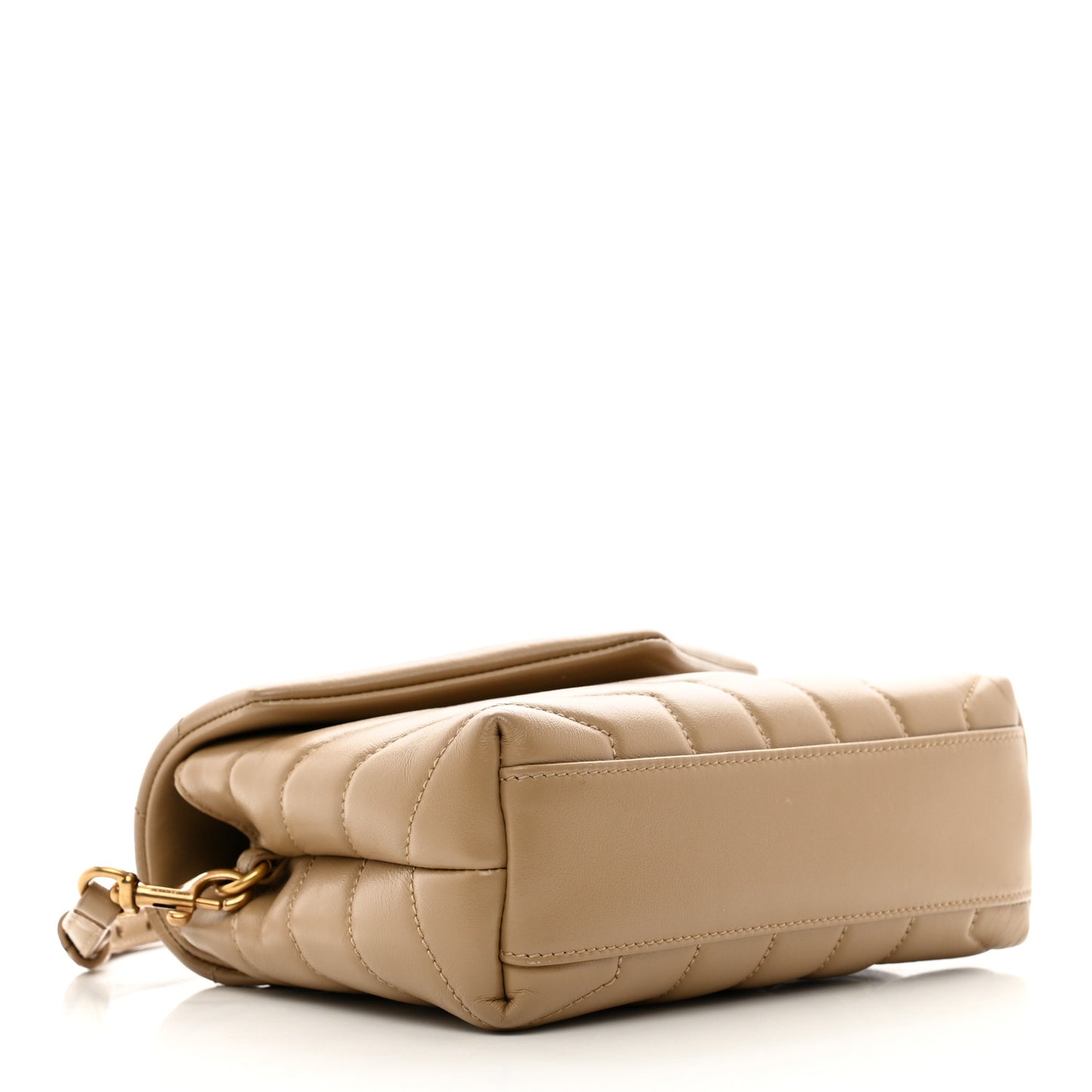 Calfskin Y Quilted Monogram Toy Loulou Crossbody Bag Latte