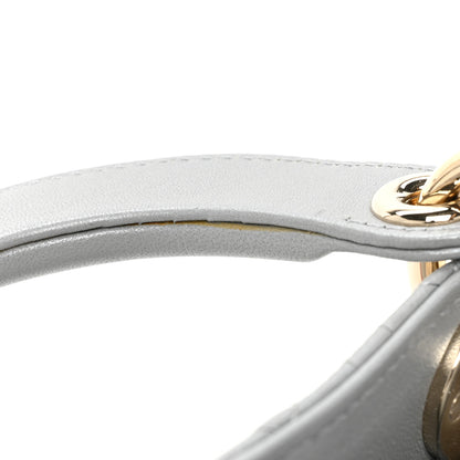 Christian Dior Metallic Lambskin Cannage Mini Lady Dior Grey 10 of 10