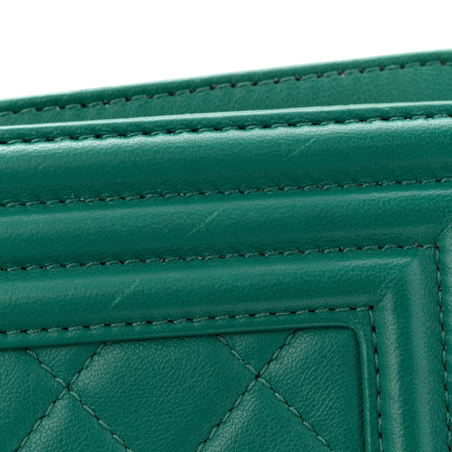 Chanel Lambskin Quilted Medium Boy Flap Green 13 of 13