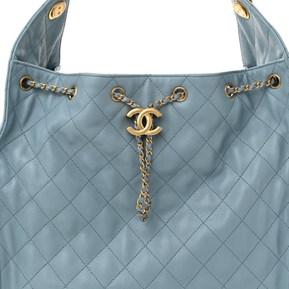 Chanel Caviar Quilted Medium Chanel 25 Handbag Blue 9 of 12