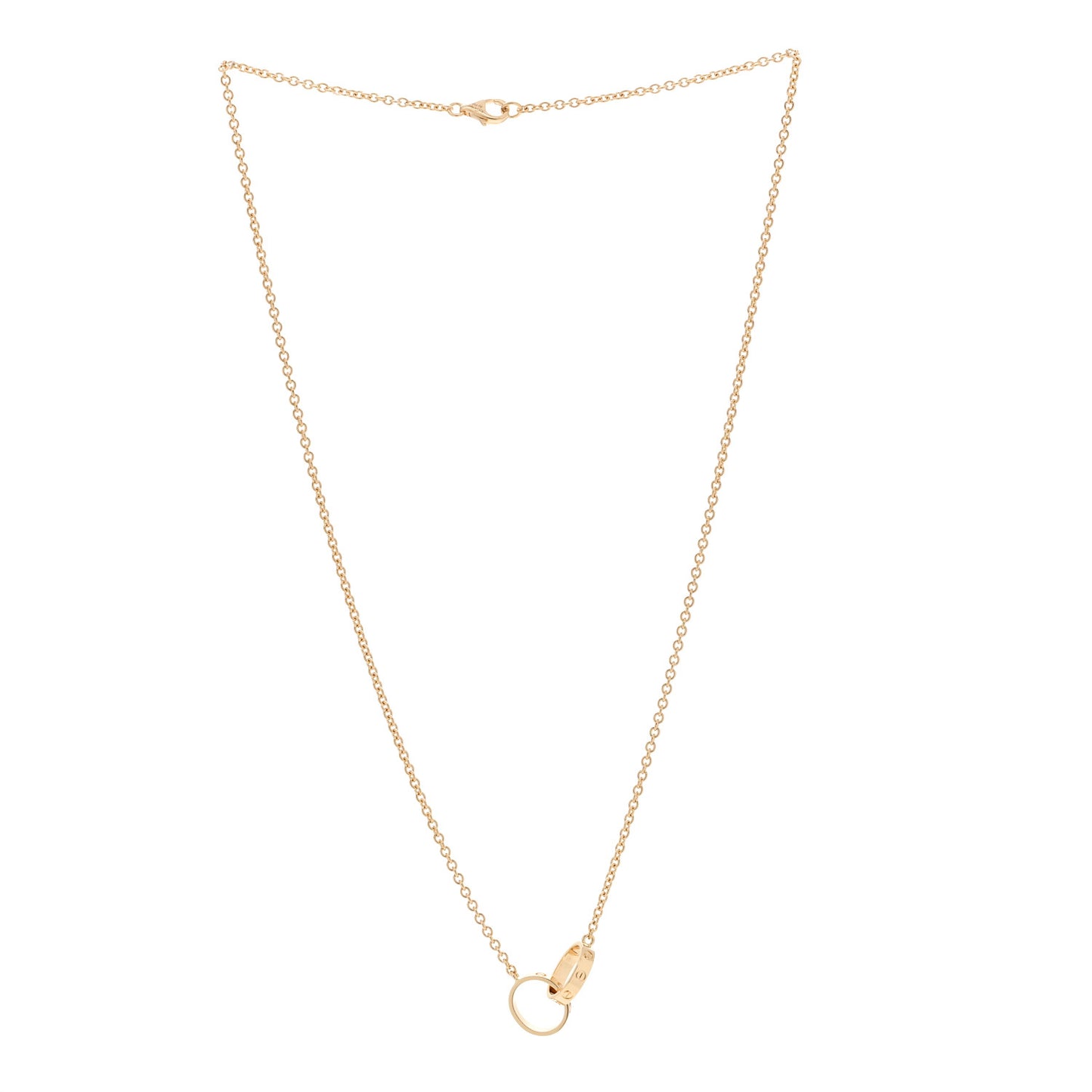 18K Yellow Gold Interlocking LOVE Necklace