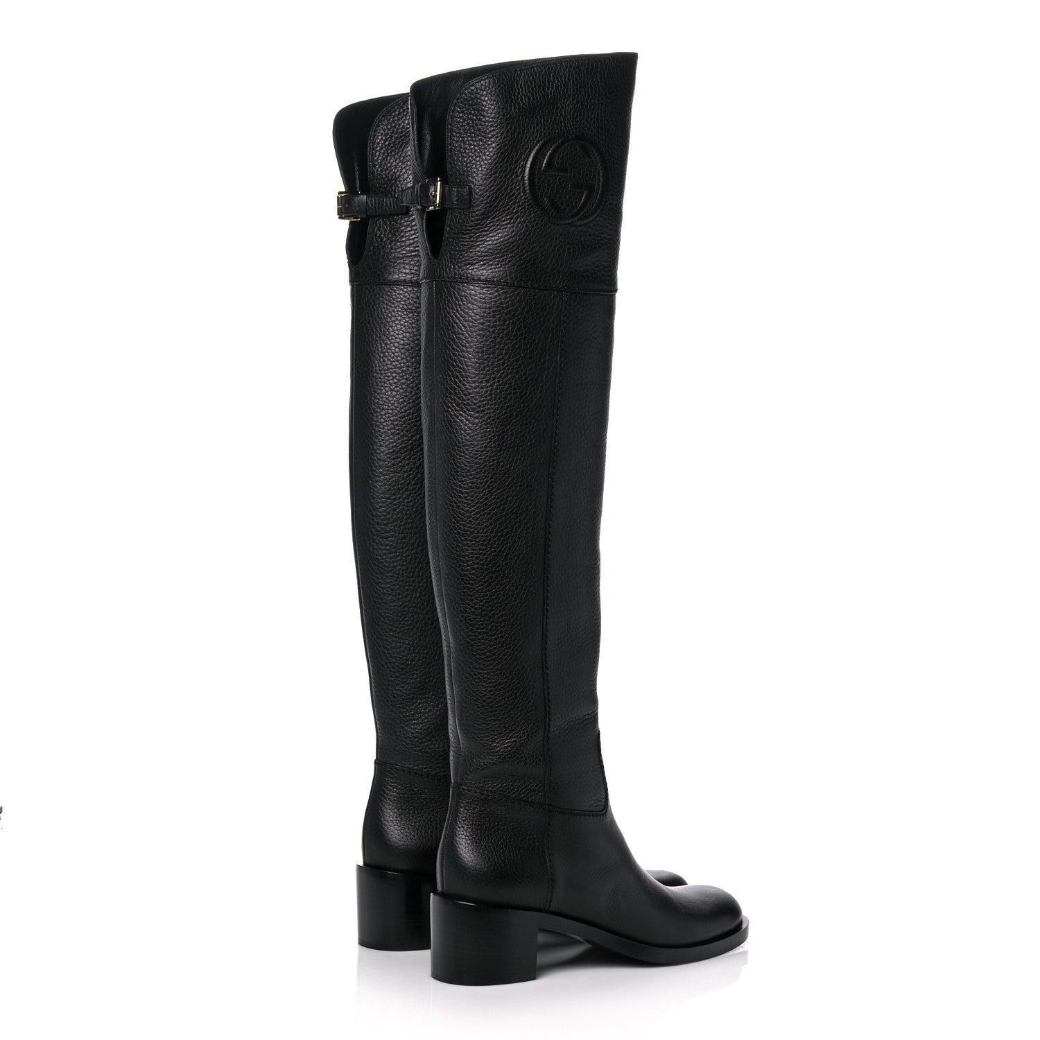 Gucci Cellarius Soft Calfskin Riding Boots 39.5 Black 4 of 10