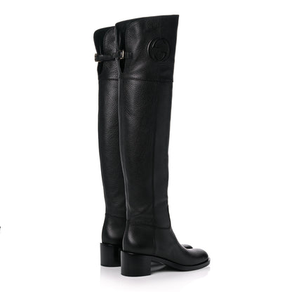 Gucci Cellarius Soft Calfskin Riding Boots 39.5 Black 4 of 10