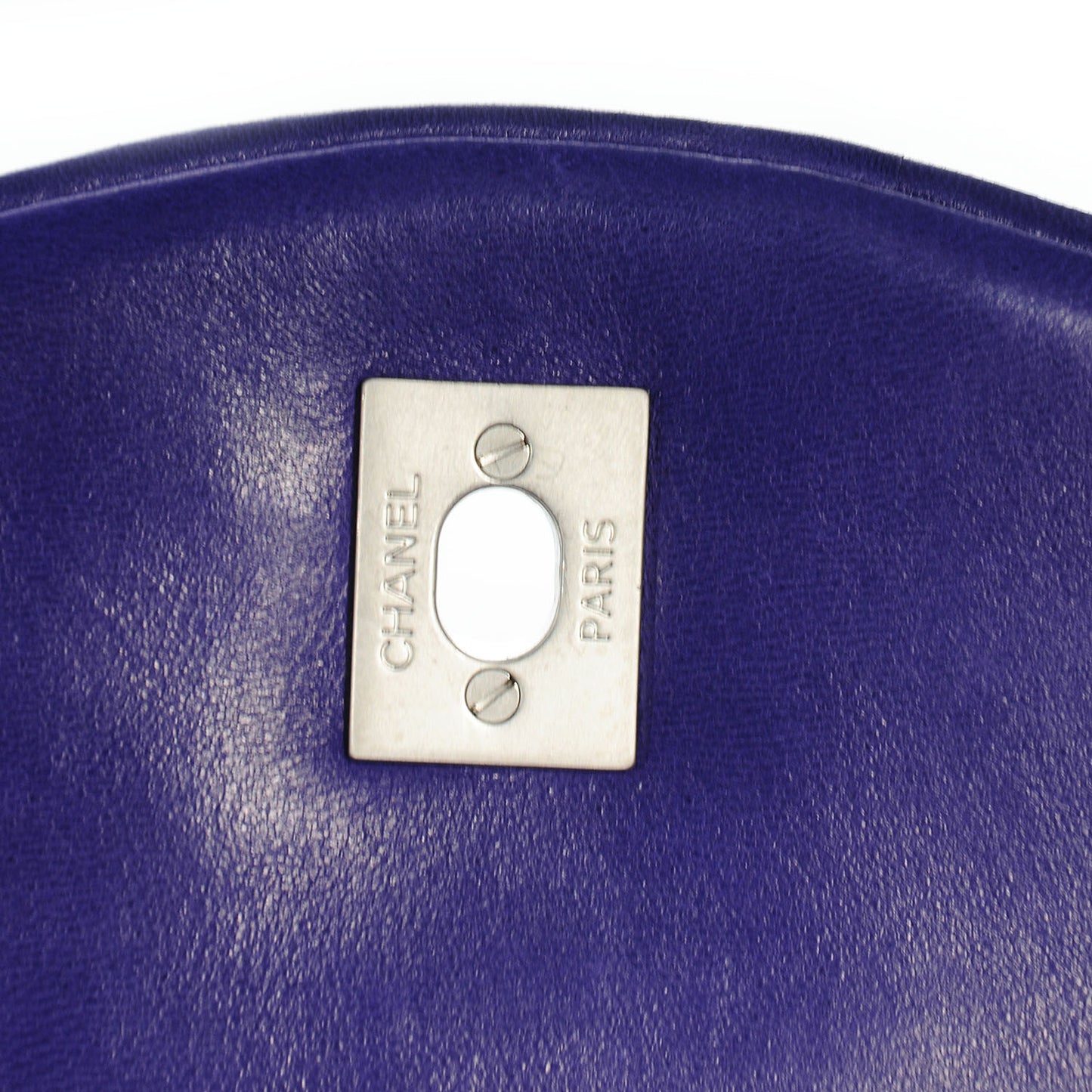 Lambskin Chevron Medium Leo Lion Flap Violet Fonce