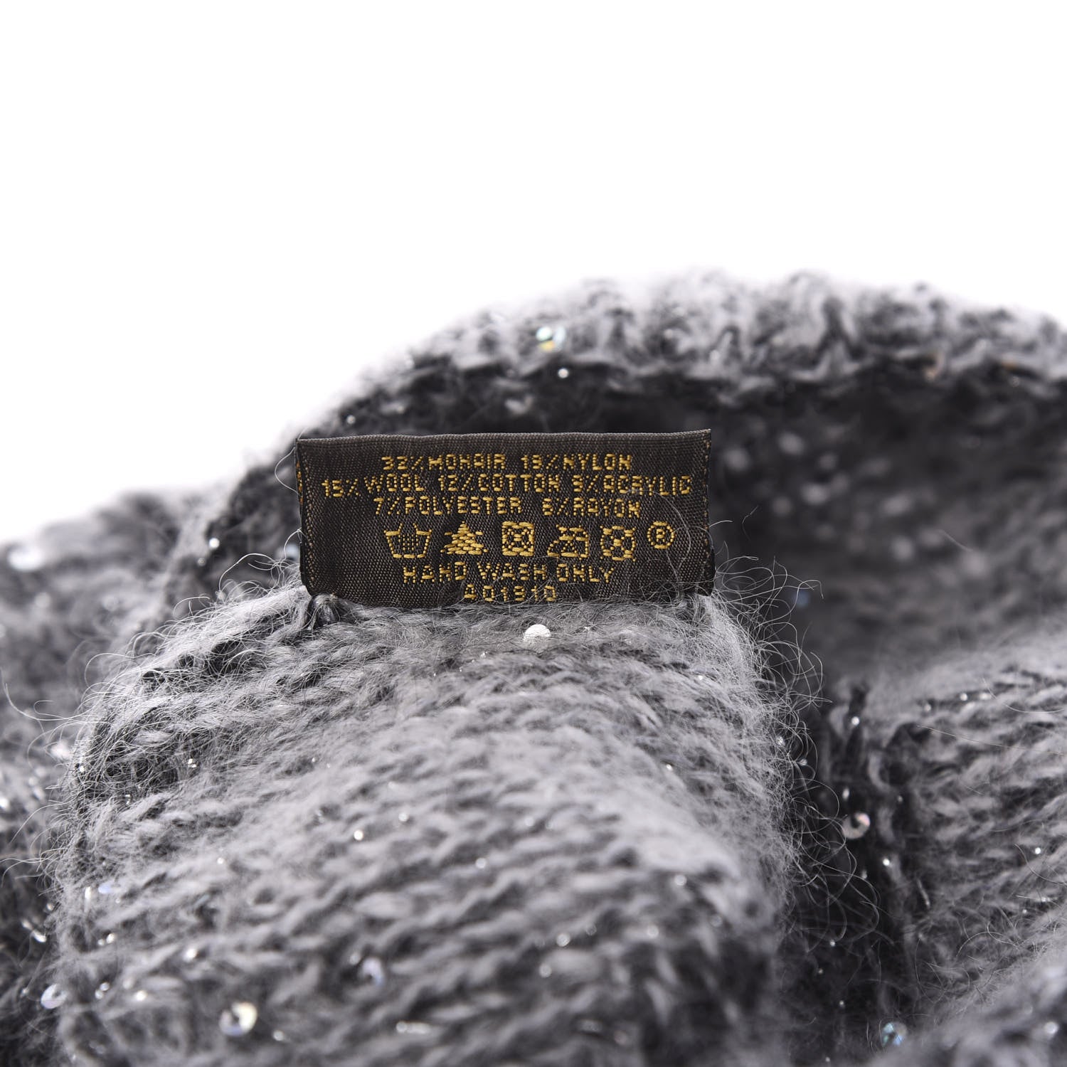 Louis Vuitton Monogram Glitter Sunset Beanie Hat Grey 4 of 4