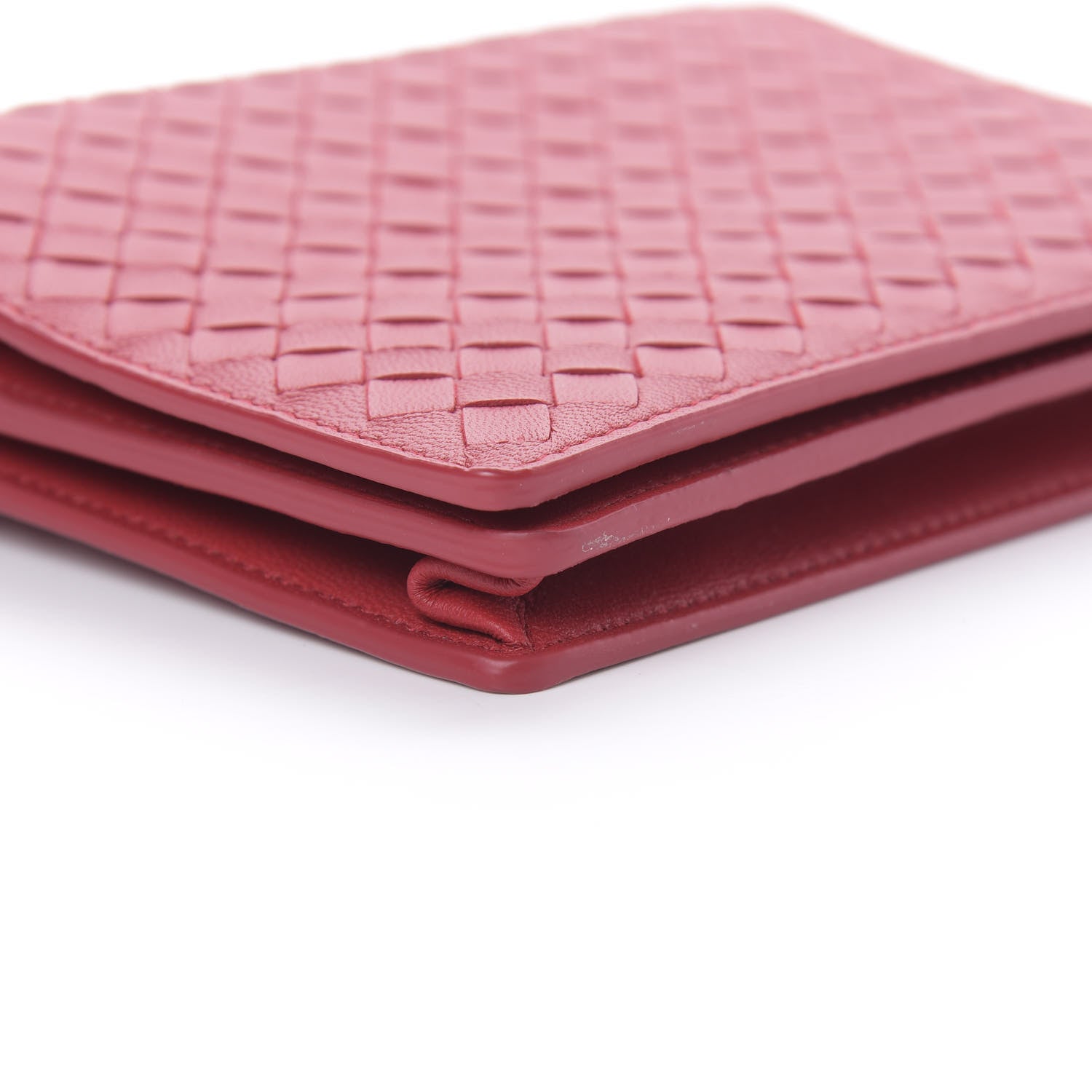 Bottega Veneta Nappa Intrecciato Chain Wallet China Red 9 of 12