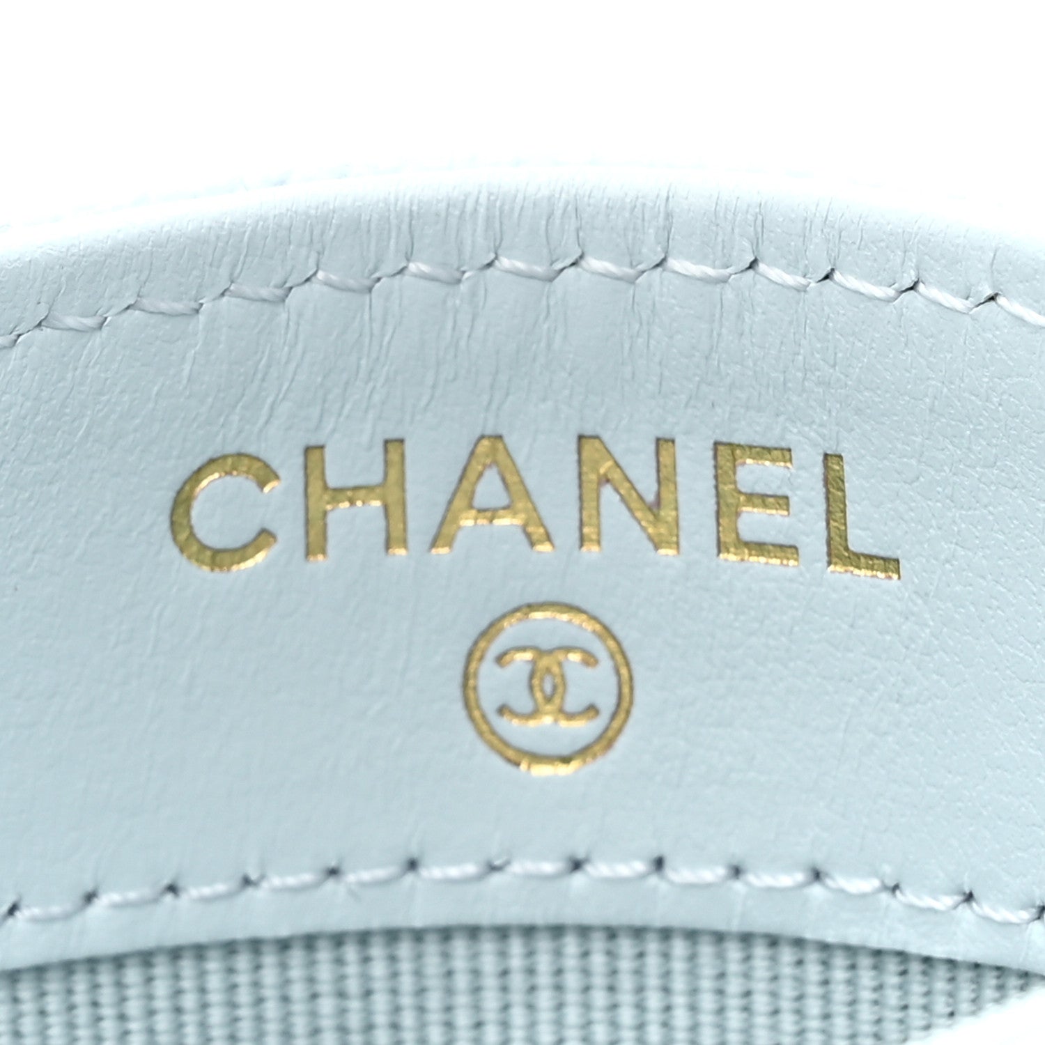 Chanel Caviar Quilted Card Holder Light Blue 6 of 9