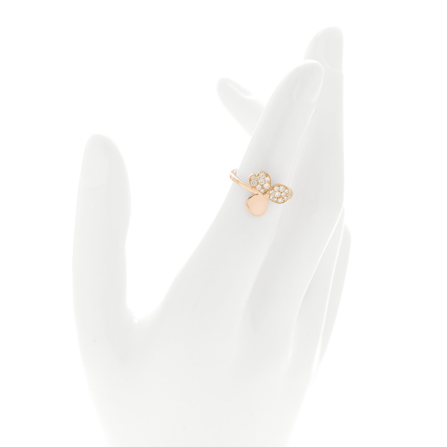 Tiffany 18K Rose Gold Diamond Paper Flowers Ring 47 4 2 of 5