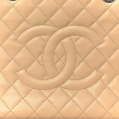 Chanel Caviar Quilted Grand Shopping Tote GST Beige 8 of 10