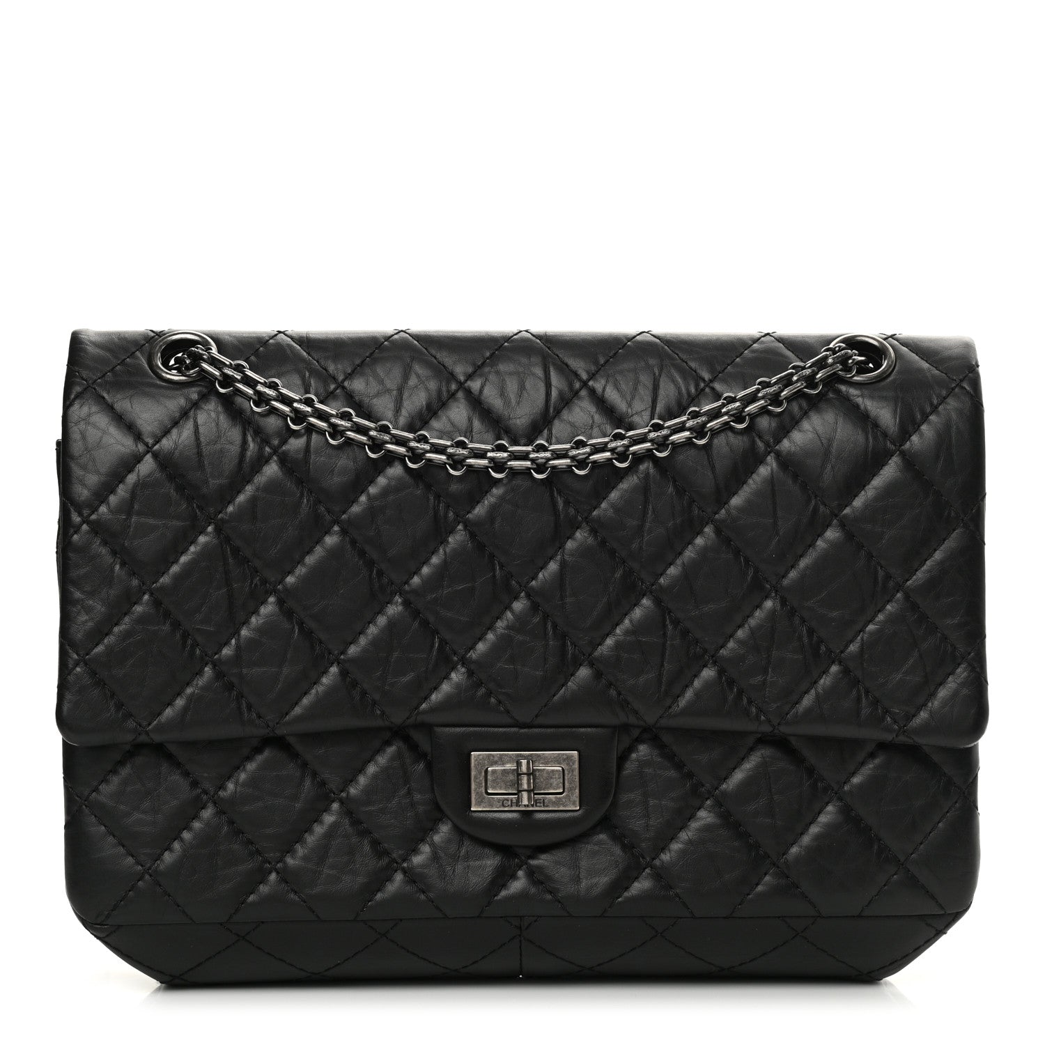 Chanel Aged Calfskin Quilted 2.55 Reissue 226 Flap Black 1 of 14