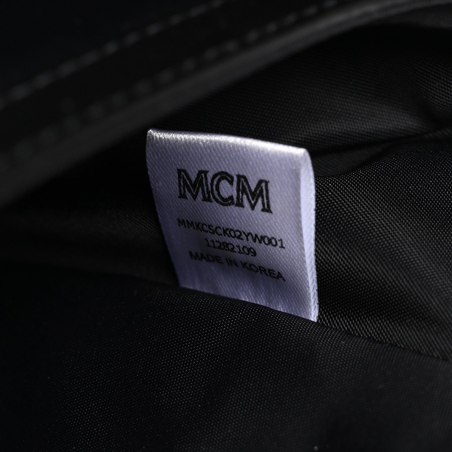 MCM Cubic Monogram Medium Backpack Black Yellow 6 of 10