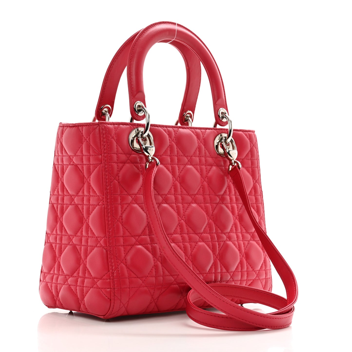 Lambskin Cannage Medium Lady Dior Pink