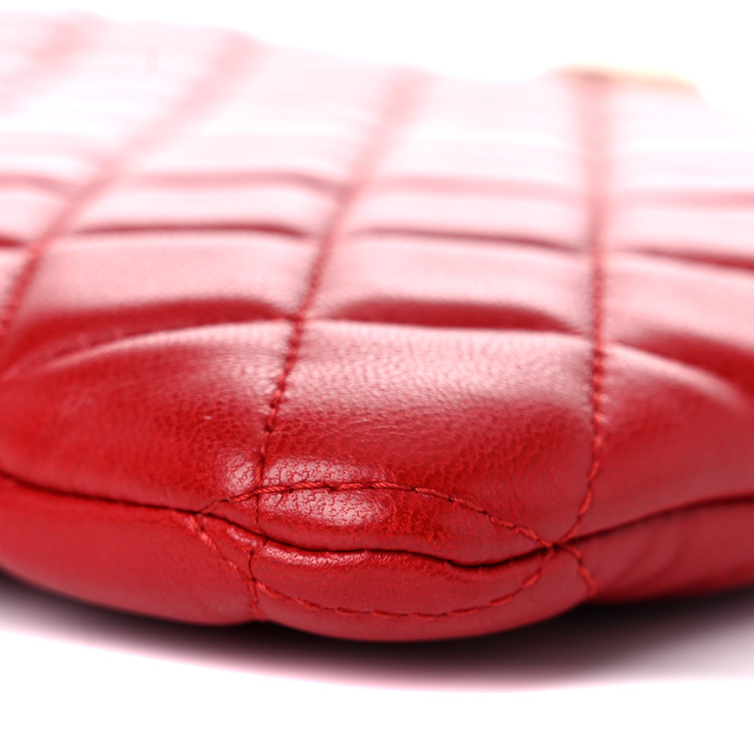 Chanel Lambskin Quilted Medium Boy Cosmetic Case Red 9 of 13