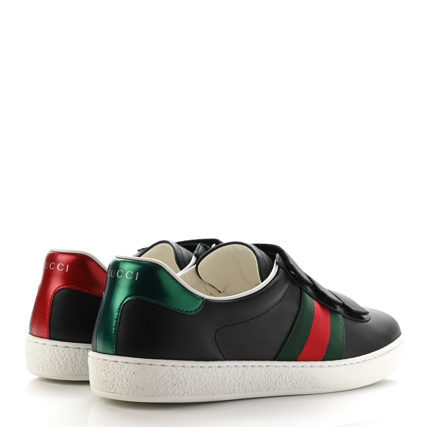 Gucci Calfskin Miro Soft Web Mens Sneakers 8 Black 4 of 12