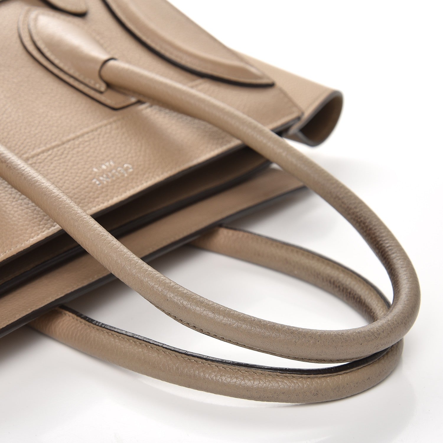 Celine Drummed Calfskin Micro Luggage Dune 17 of 21