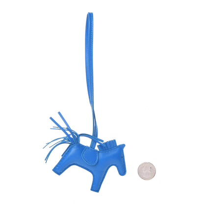 Hermes Milo Lambskin Grigri Rodeo Horse Bag Charm PM Bleu Zanzibar 2 of 5
