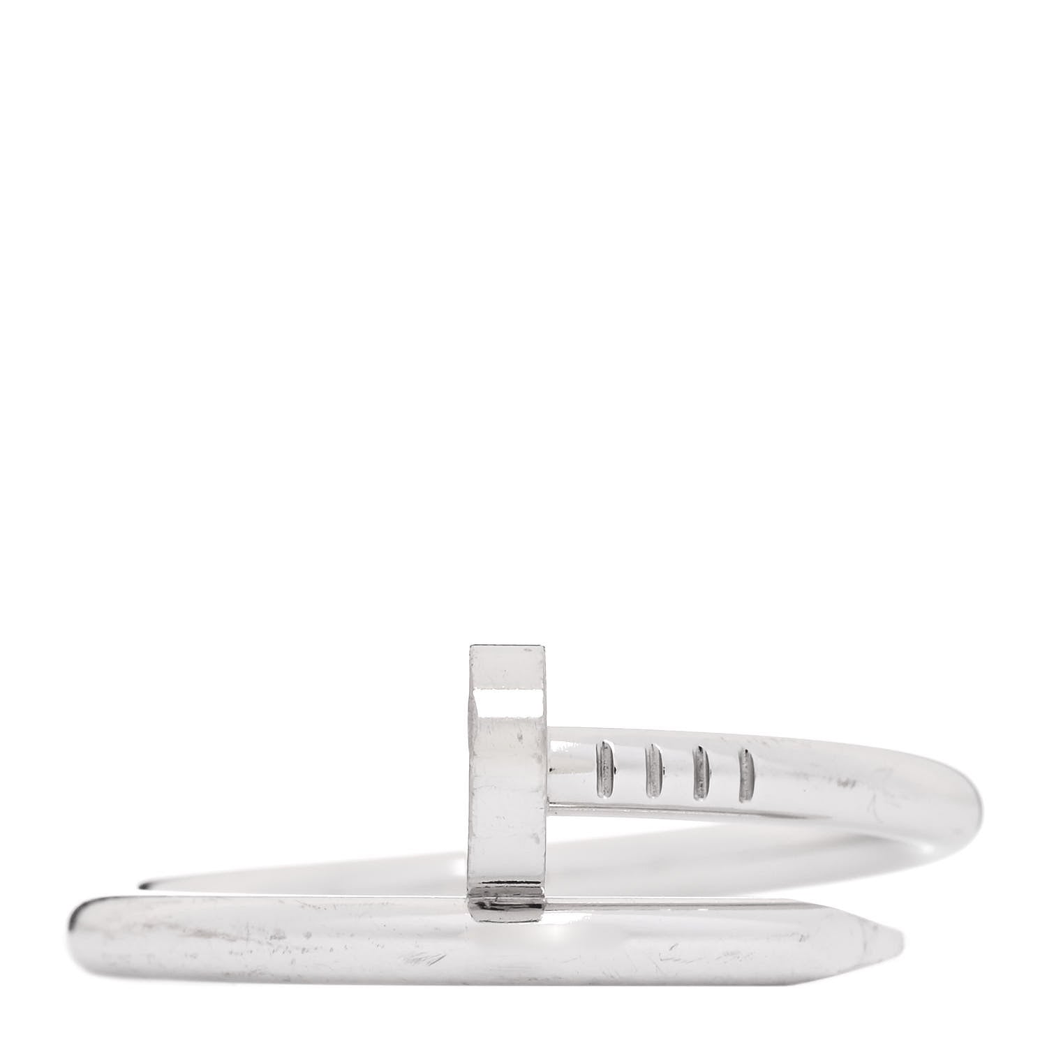 Cartier 18K White Gold Juste Un Clou Ring 71 13.25 1 of 6