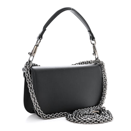 Valentino Garavani Calfskin Crystal Vlogo Small Loco Shoulder Bag Black 3 of 11