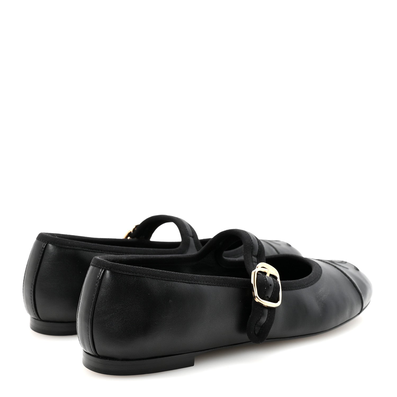 Chanel Lambskin Mary Jane Flats 36.5 Black 5 of 10