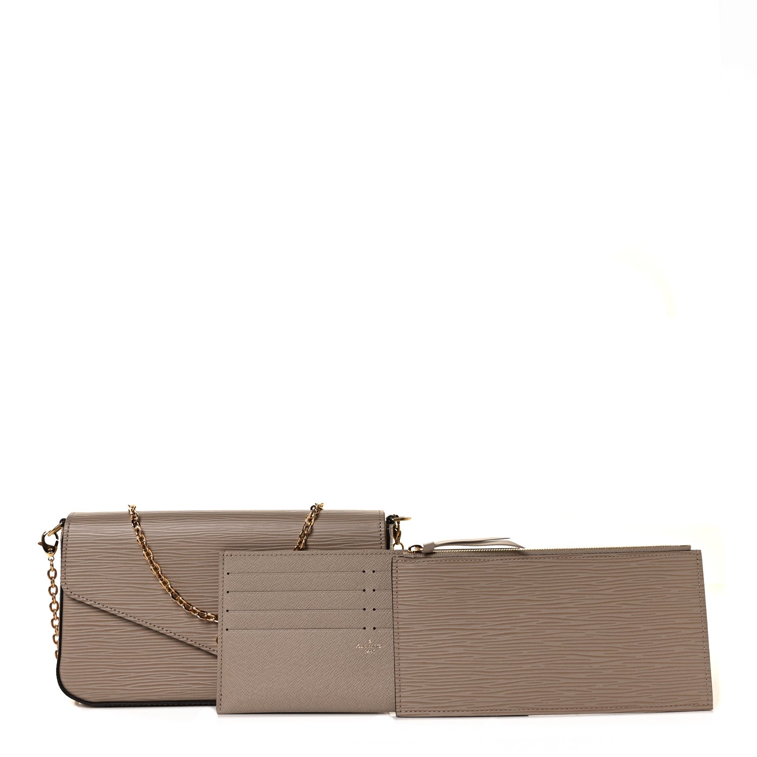 Louis Vuitton Epi Felicie Pochette Chain Wallet Galet 1 of 9