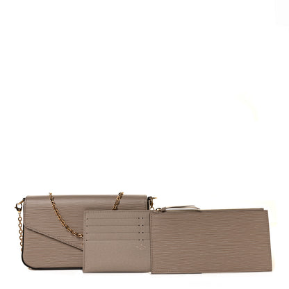 Louis Vuitton Epi Felicie Pochette Chain Wallet Galet 1 of 9