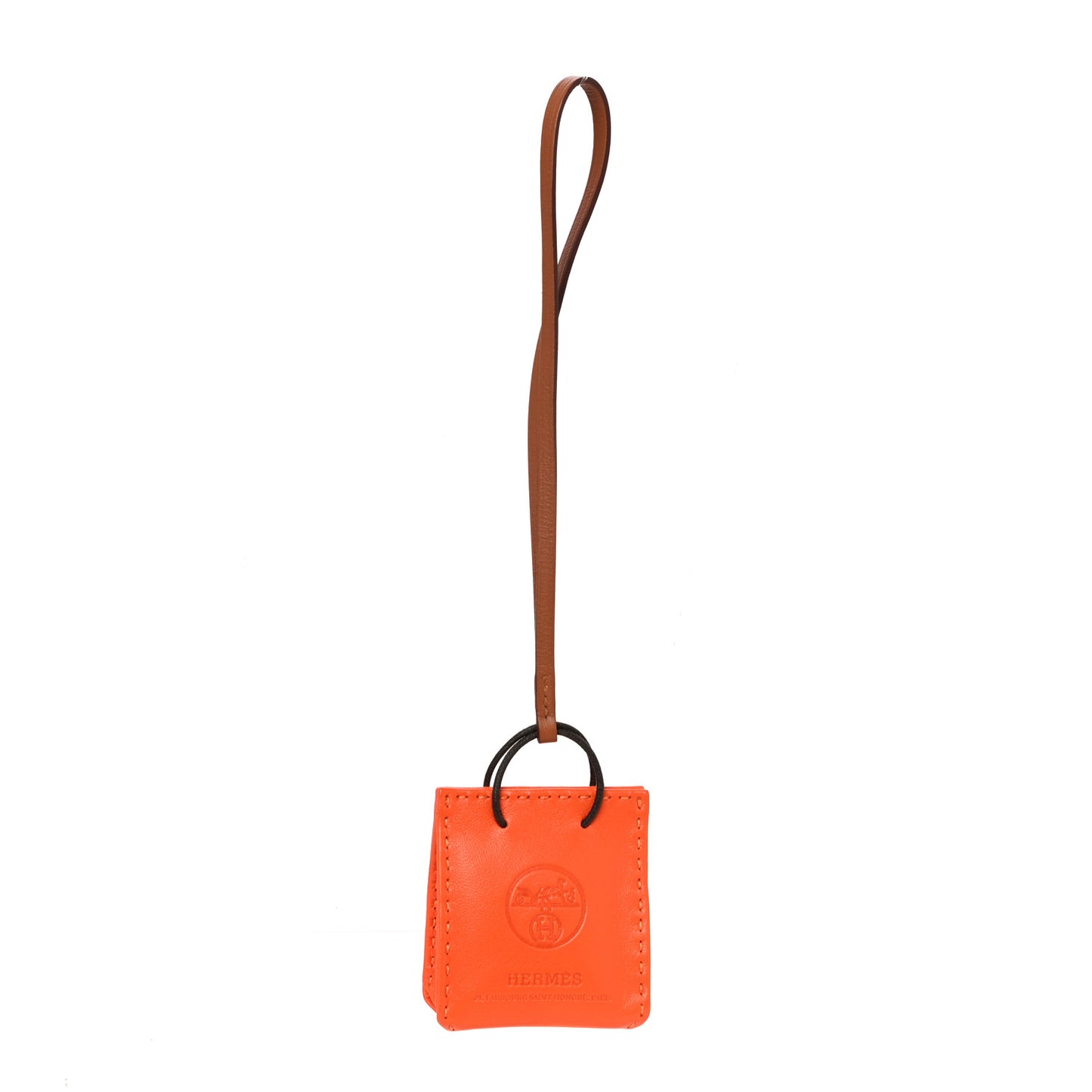 Milo Lambskin Swift Shopping Bag Charm Feu Gold