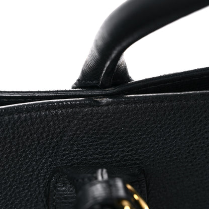 Burberry Grainy Calfskin House Check Large Banner Tote Black 22 of 22