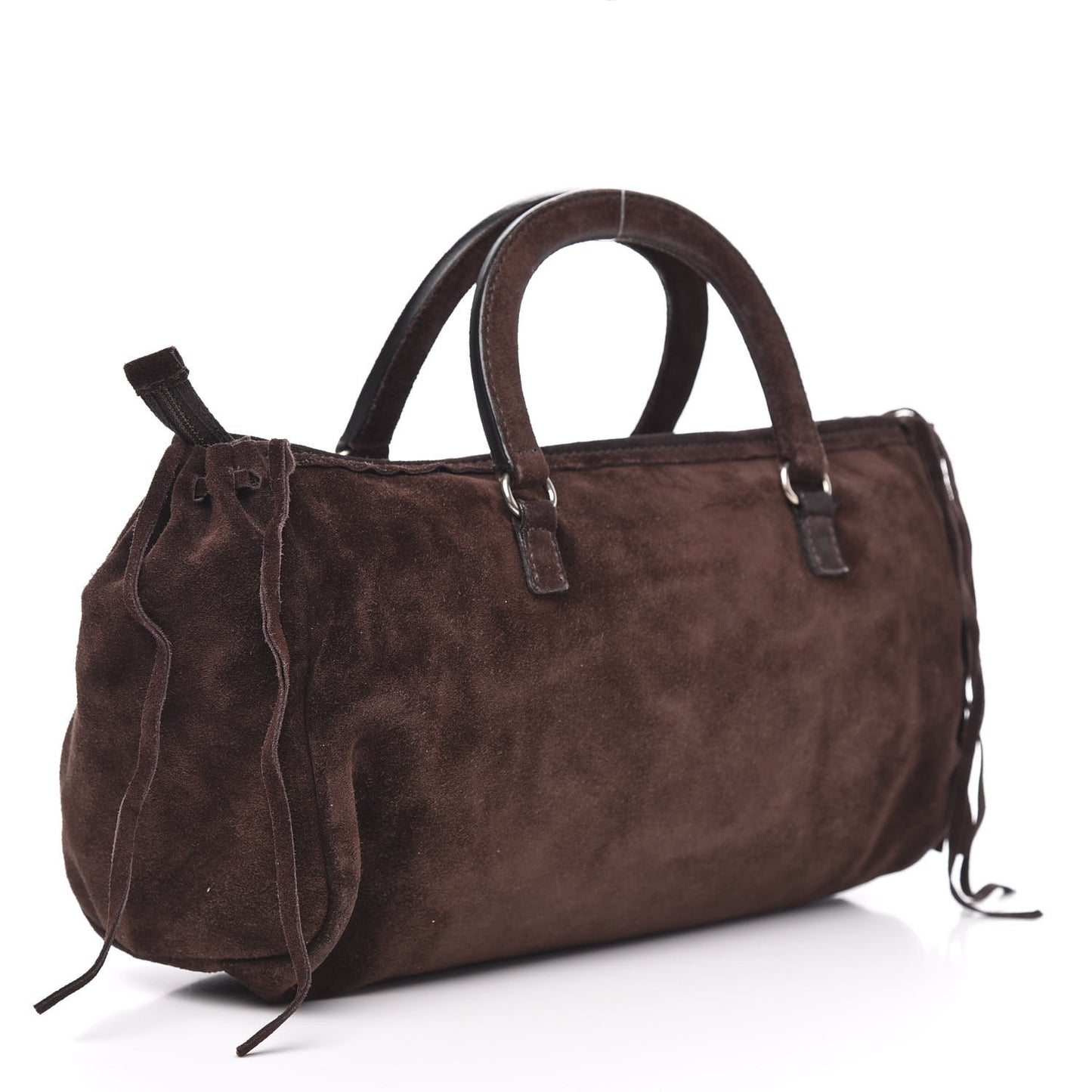 Suede Camoscio Bow Bag Caffe