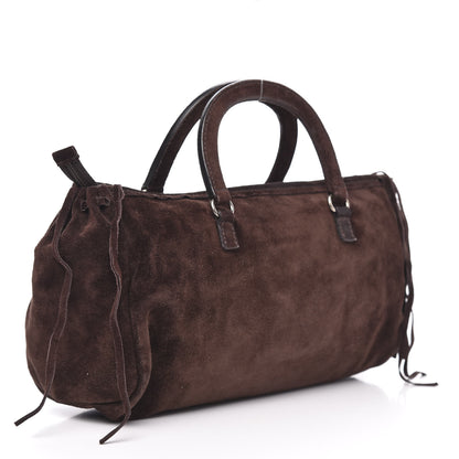 Prada Suede Camoscio Bow Bag Caffe 3 of 13