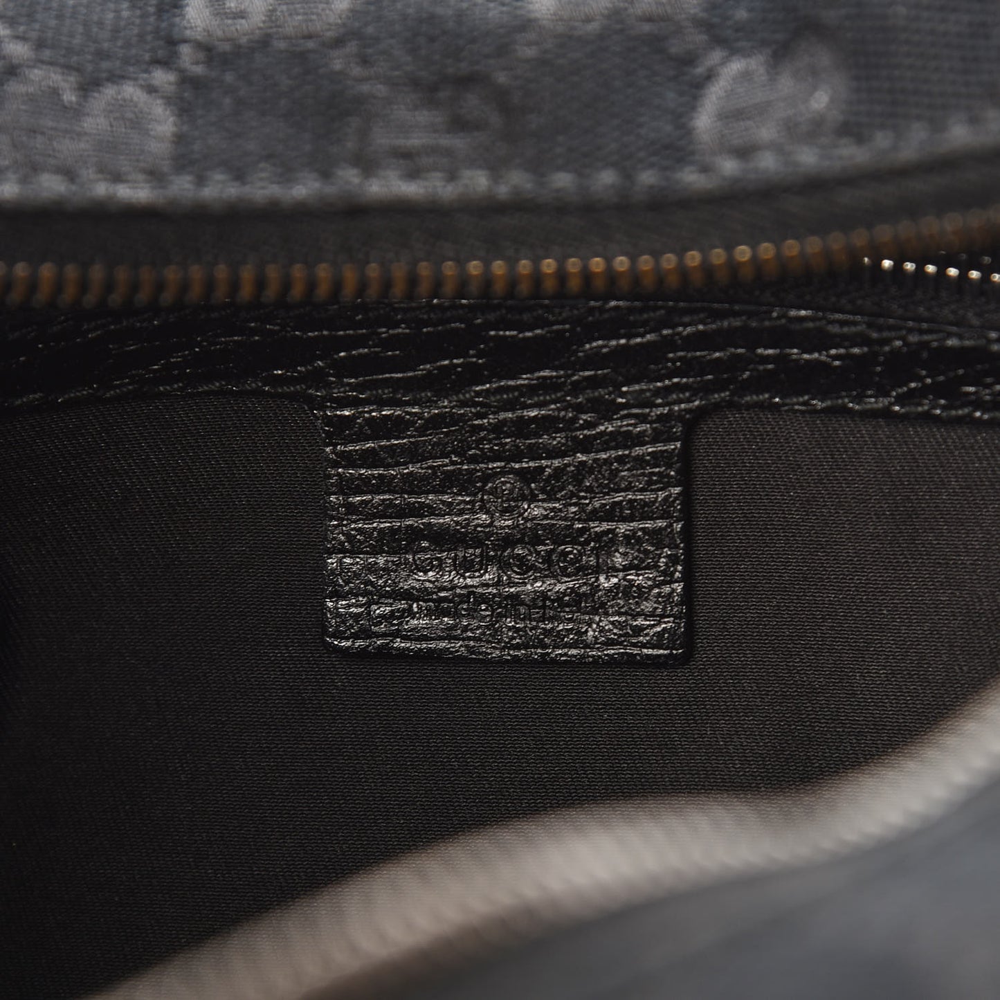 Monogram Medium Horsebit Chain Hobo Black