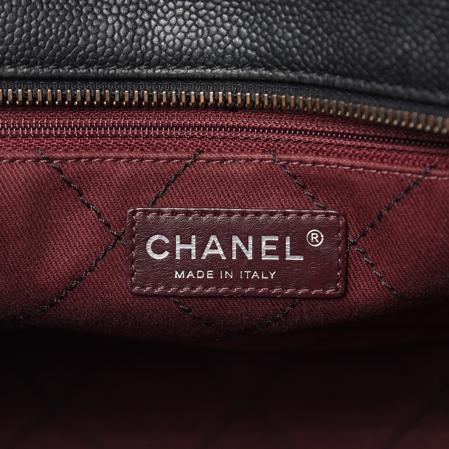Caviar Quilted Deauville Bowling Bag Black