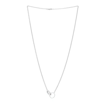 Cartier 18K White Gold Interlocking LOVE Necklace 2 of 6