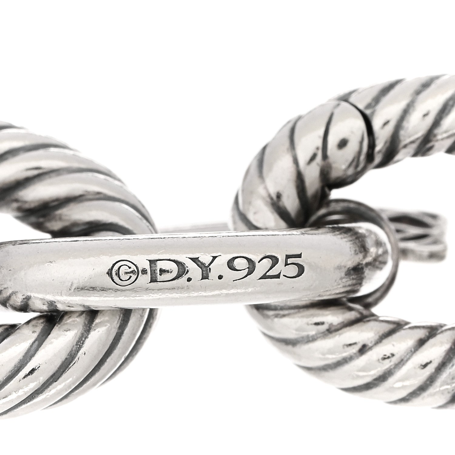 David Yurman Sterling Silver 17mm Large Oval Link Bracelet 3 of 3