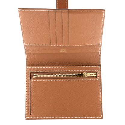 Hermes Epsom Bearn Compact Wallet Gold 5 of 7
