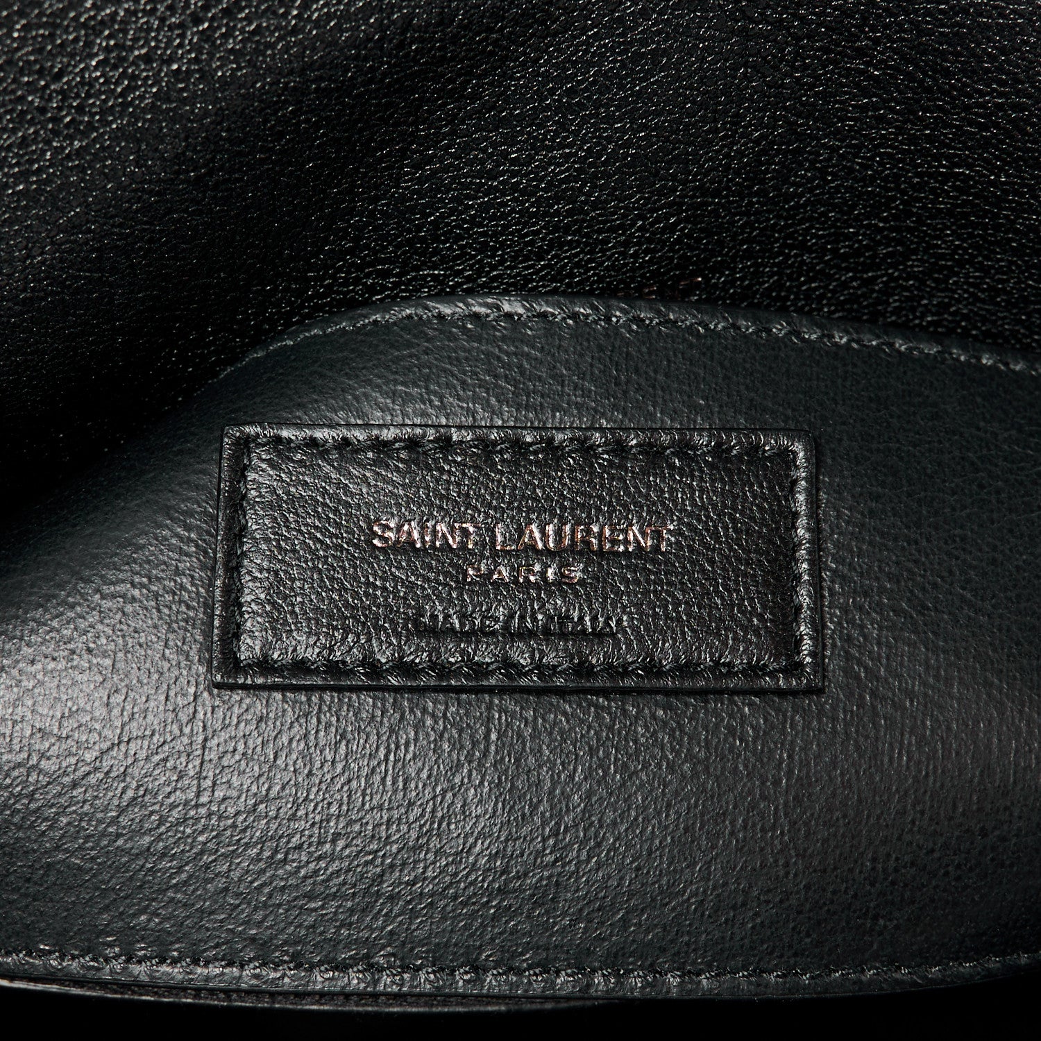 Saint Laurent Sheepskin Matelasse Chevron Monogram Medium College Bag Black 7 of 12