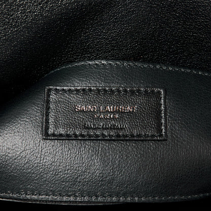 Saint Laurent Sheepskin Matelasse Chevron Monogram Medium College Bag Black 7 of 12