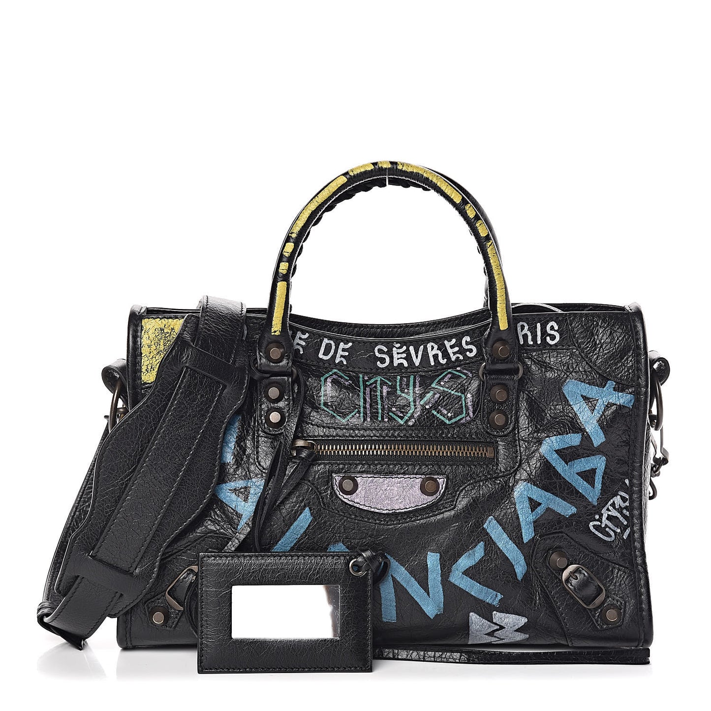 Agneau Graffiti All Over Classic Hardware S City Black Multicolor