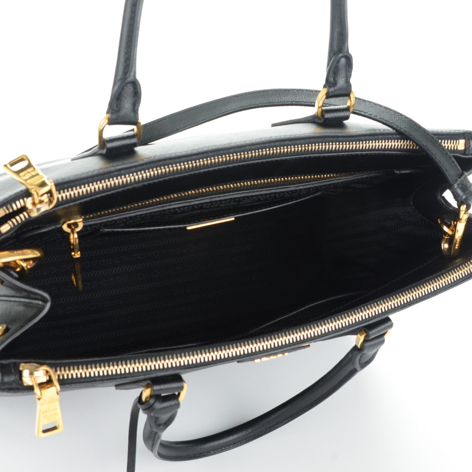 Prada Saffiano Medium Galleria Double Zip Tote Black 5 of 9
