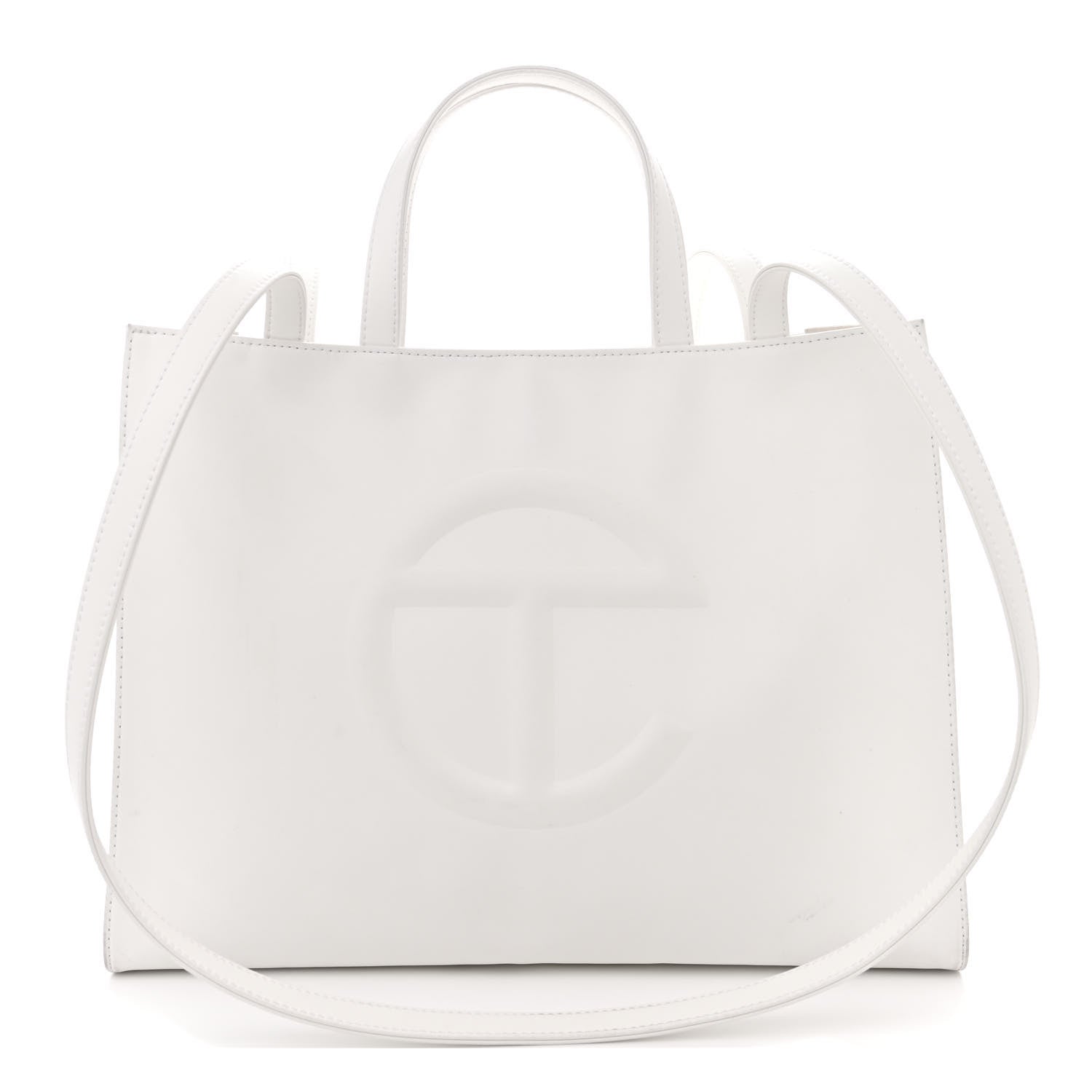 Telfar Vegan Leather Medium Shopping Bag White 1 of 14