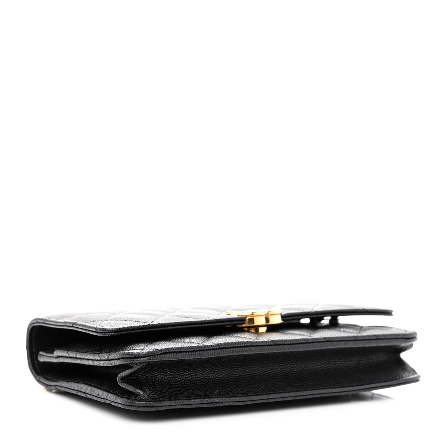 Caviar Quilted Coco First Wallet On Chain WOC Black