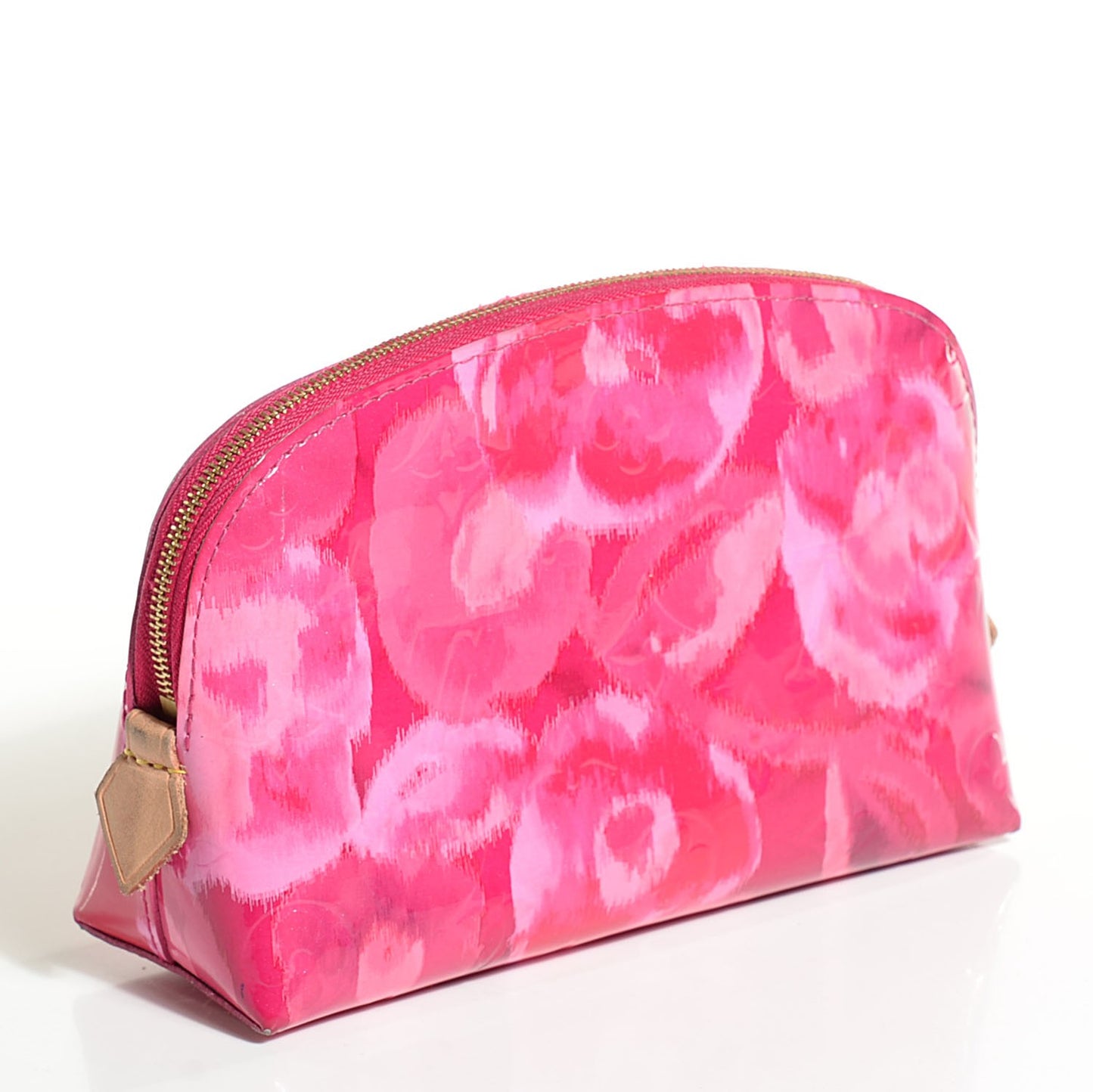 Vernis Ikat Cosmetic Pouch Rose Indien