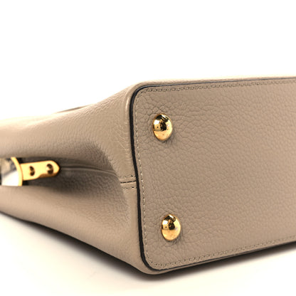 Louis Vuitton Taurillon Snakeskin Capucines PM Galet 8 of 9