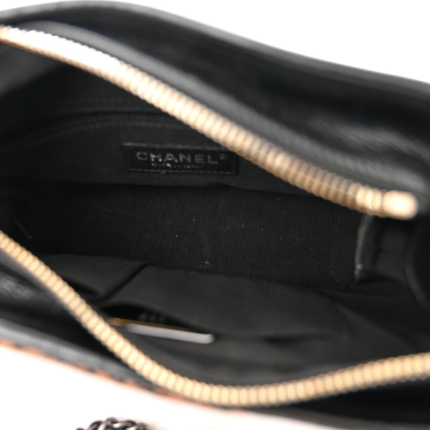 Chanel Knit Calfskin Small Gabrielle Hobo Black Multicolor 5 of 11
