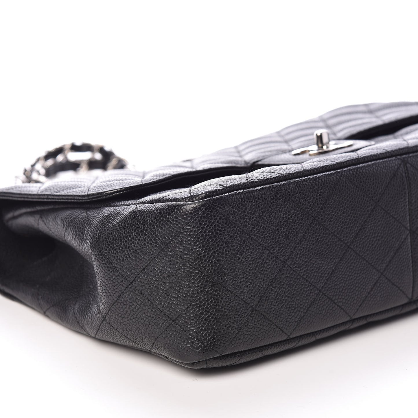 Caviar Quilted Jumbo Single Flap Black