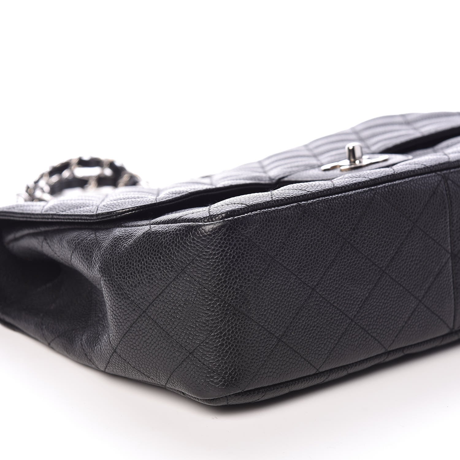 Chanel Caviar Quilted Jumbo Single Flap Black 6 of 12
