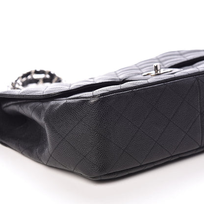Chanel Caviar Quilted Jumbo Single Flap Black 6 of 12