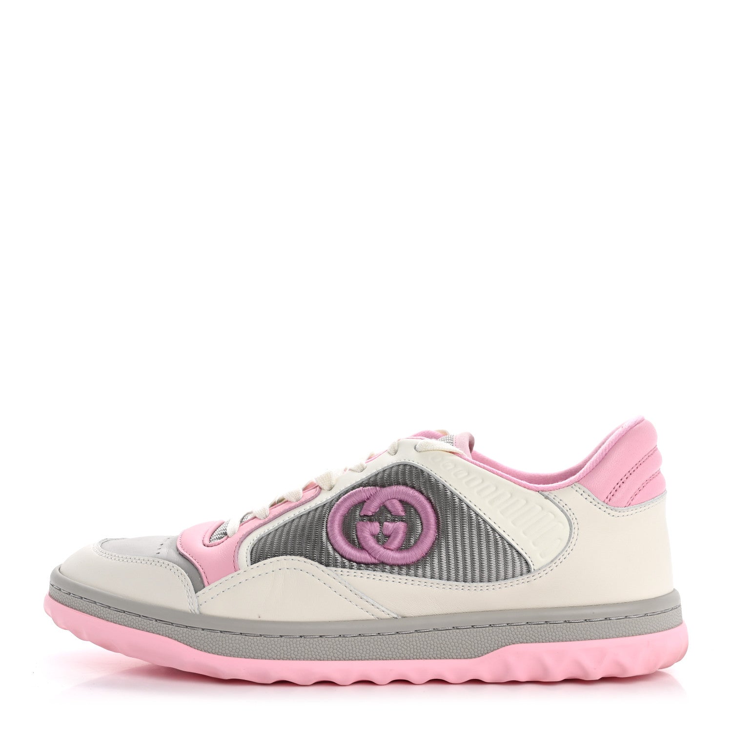 Gucci Dali Soft Calfskin Womens Mac80 Sneakers 38 Off White Grey Sky Light Rose 1 of 9