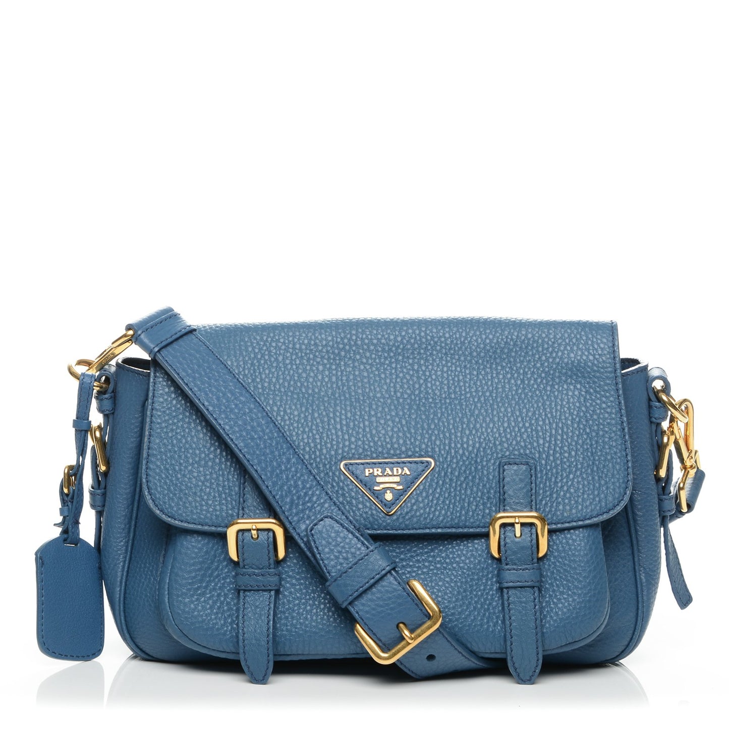 Vitello Daino Messenger Bag Cobalto