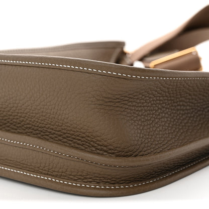 Hermes Taurillon Clemence Evelyne III PM Etoupe 10 of 10